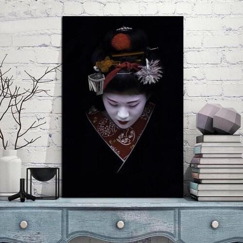 Retro Japanese Kimono Canvas Painting Prints and Posters Modern Home Decor Wall Art Pictures Poster Decoration for Living Room