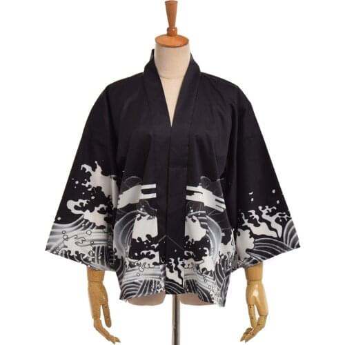 Women Kimono Cardigan Femme Japanese Fly Dragon Retro Cosplay Yukata Haori