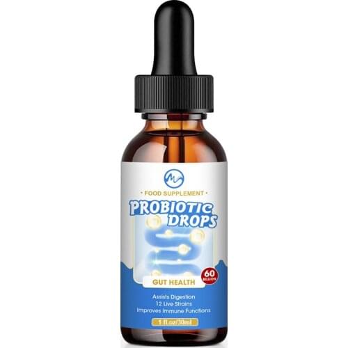 Minch 30ML Liquid Probiotics Drops Help Support Healthy Immune & Digestive System Probiotic Supplement Vegan Non-GMO for Adult