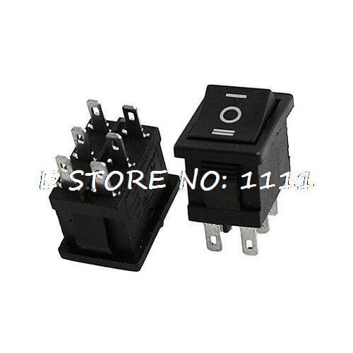 10 Pcs x 6 Pin on-off-on DPDT Panel Mount Boat Rocker Switch 250V/6A 125V/10A AC