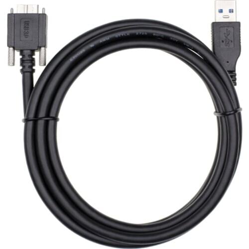 2m/3m USB 3.0 A/M to Micro B/M with Dual Screw Locking Cable SuperSpeed Supported, USB3 Vision Camera Compatible
