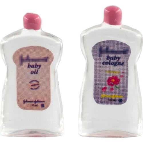 2Pcs 1/12 Dollhouse Miniature Accessories Mini Resin BB Cream Oil Simulation Skin Care Model Toys for Doll House Decoration