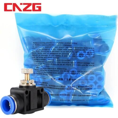 50PCS LSA Fitting throttle valve SA 4-12mm Air Flow Speed Control Tube Water Hose 4mm 6mm 8mm 10mm Pneumatic Push In Fittings