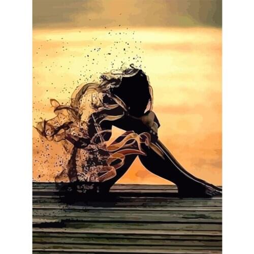 5D Diamond Painting Beautiful Girl Drawing Full Square / Round Diamond Inlaid DIY Embroidery Painting Crafts Cross Stitch