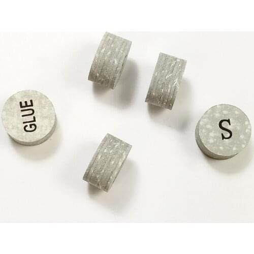 8pcs/lot 8layers grey color pigskin Billiards Pool Cue tips in 13/14mm and SS/S/M/H without logo can customize China