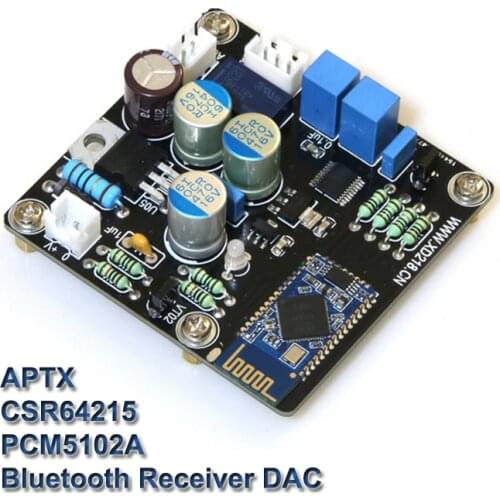 APTX CSR64215 Bluetooth Receiver PCM5102A Decoding DAC HiFi Stereo Module DC5-20V Headphones Amplifiers Decoder