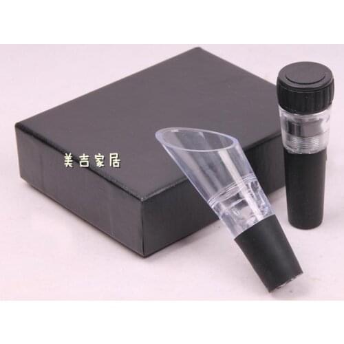 Free shipping Wine bottle stopper wine bottle tampion vacuum plug pouring device gift box set