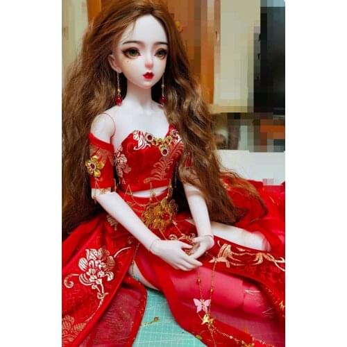 BJD Dolls by hand customized make up female dolls 1/3 56cm Plastic joint moveable doll