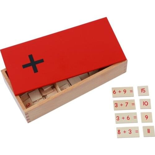 Montessori Addition Equations And Sums Box , Strip Board ,Tables 23 groups, Working Charts Education toys