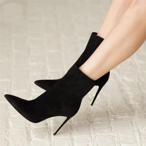 Sexy Fashion Elastic Socks Boots Women Stretch Slim zipper ankle Boots High-Heels pumps Women Shoes Female Martin Boots shoes