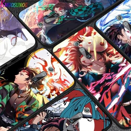 Anime Demon Slayer Kimetsu no Yaiba For Xiaomi Redmi 10X 9I 9C 9A 9 GO K30 Ultra K20 8A 8 7A 7 S2 6 Pro 5G Black Phone Case