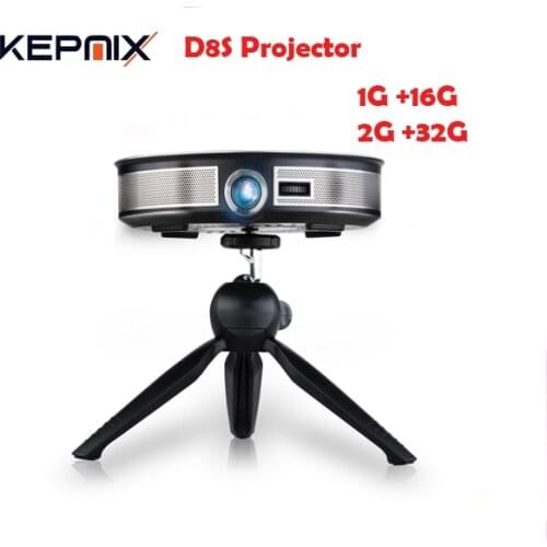 D8S projector 200 Lumen DLP Projector RK3368 Octa Core 1GB/16GB 2GB/32GB Android 6.0 Beamer 5G WIFI HD1M-IN Home Theatre 4K
