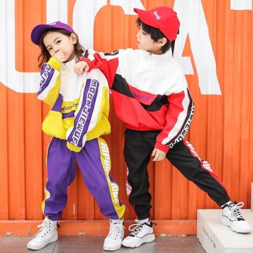 Kids Hip Hop Hoodies Clothing for Girls Ballroom Sweatshirt Jogger Pants Party Dance Clothes Jazz Stage Costume Dancing Clothing