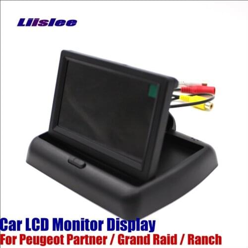 Liislee For Peugeot Partner / Grand Raid / Ranch Foldable Car HD TFT LCD Monitor Screen Display / NTSC PAL Color TV System