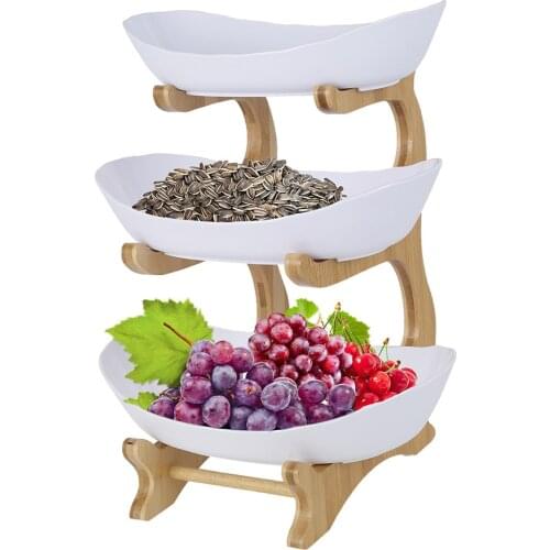 European Tray Holiday Party Three-layer Fruit Plate Dessert Candy Dish Cake Stand Self-help Display Home Table Decoration Trays