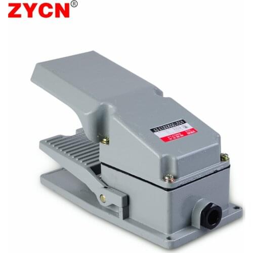 LT-4 Foot Switch Pedal Power Controller Machine Tool Electric Cutting Welder Spot Momentary Aluminium Case Silver Contact