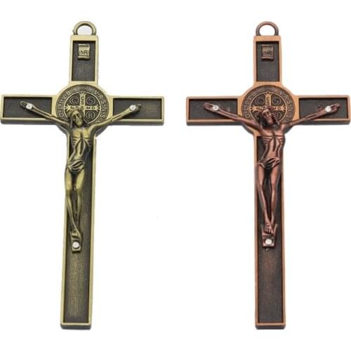 Catholic Jesus Cross Pendant Christ Religious Car Pendant Hanging Wall Crucifix Cross Car Styling Accessories Auto