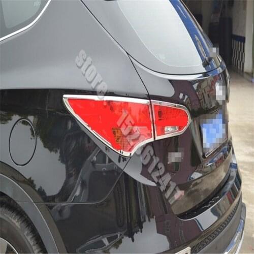 ABS Chrome Rear Headlight Lamp Cover for 2013 Hyundai Santa Fe ix45