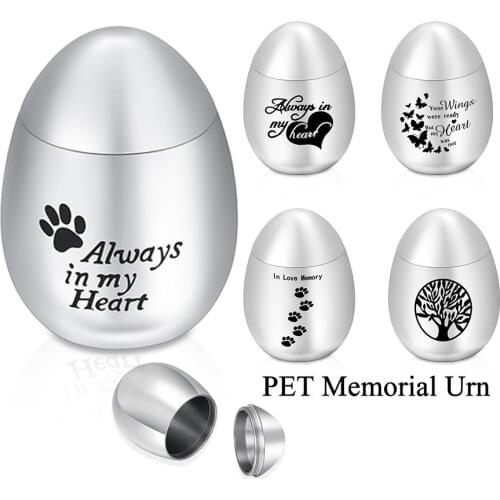 Stainless Steel Paw Tree Of Life Always In My Heart Ashes Holder Keepsake Memorial Pet Ash Urns Funeral Cremation Urn Pendant