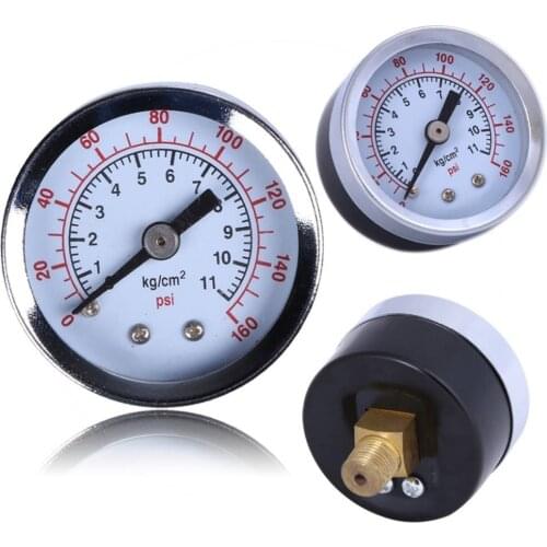 Pressure Gauge Tools 0-160psi Thread Mount Pressure Gauge Air Water Gas Compressor Hydraulic Gauge Manometer Pressure Tester