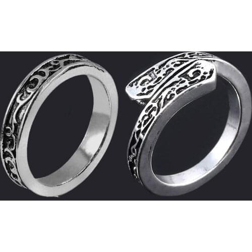 MIDY Silver Color Men Wpmen Ring Game Dark Souls High quality Badge Metal Ring Fashion Simple Wedding Jewelry Accessories