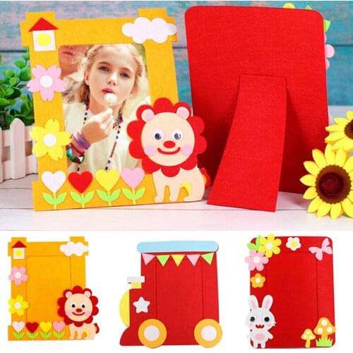 DIY Handmade Cartoon 3D Photo Frame Picture Frame Non-Woven Material Package Toys For Children Home Decor Kids Crafts And Arts