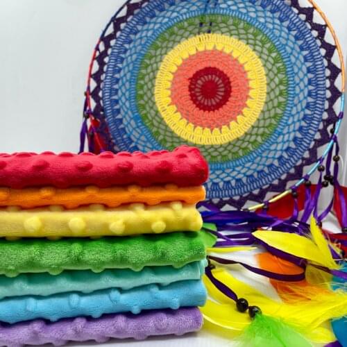 45/70*80cm Minky Dot Fabric Doudou Velvet Bubble Fleece Newborn Baby Super Soft Comfort Towel Quilt Cover Blanket Fabric