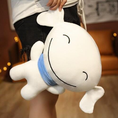 New 25-65cm Kawaii Plush Dolls Korean TV My Roommate Is A Gumiho Pillow Stuffed Soft Toy Cartoon White Dog Dolls For Children