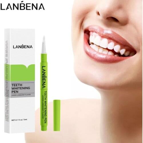 LANBENA Teeth Whitening Pen 7 Days Quickly Whiten Teeth Deep Cleaning Remove Plaque Stains Brightening Teeth Oral Clean Care