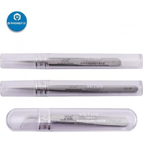 PHONEFIX VETUS 5SA-JP Precision Stainless Tweezers Motherboard Soldering Repair Tool for iPhone Repair PCB Welding Repair
