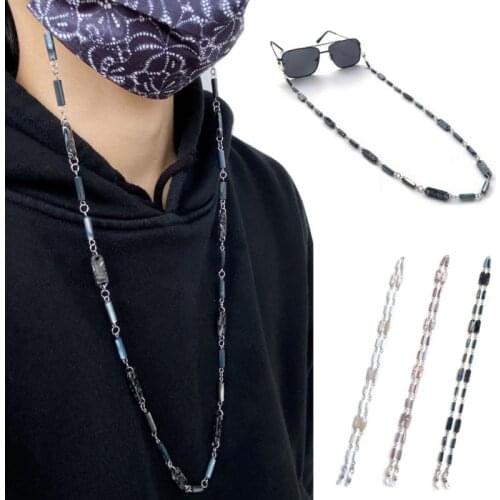 Mask Hanging Rope Necklace Face Mask Lanyard Mask Glasses Holder Fashion Hanging Rope Two Hooks for Beauty Woman