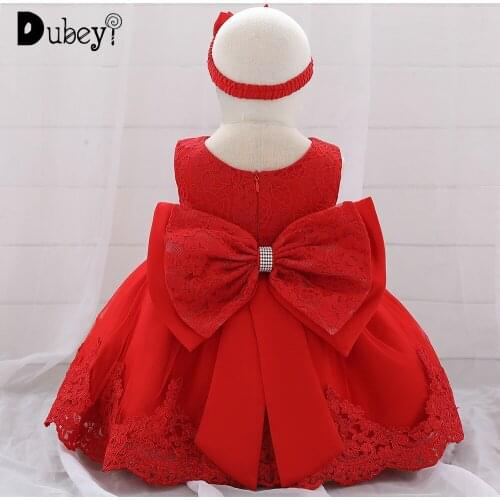 First Birthday Baby Girl Party Dress Toddler Flower Girl Dresses for Weddings Lace Baptism Dress for Baby Girl Christening