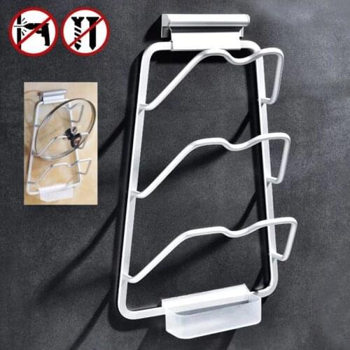 Cutting board Wall mount Pot rack kitchen With stainless steel Punch free water tray Space aluminum Chopping board Storage rack