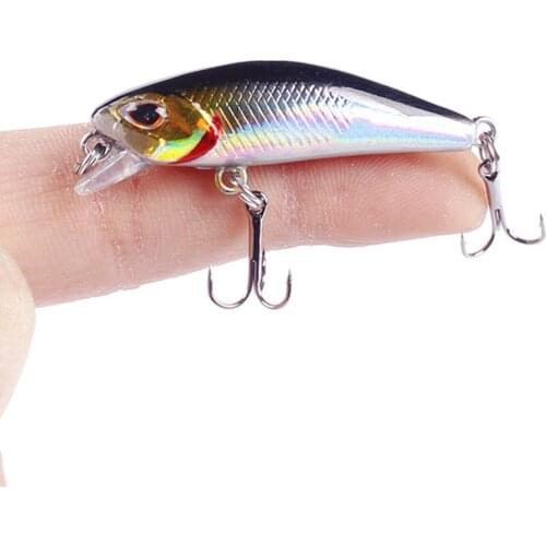 1pcs Mini Minnow Fishing Lures Wobblers 4.5cm 3.5g Sinking Artificial Plastic Hard Bait Crankbait Jerkbait Pesca Bass Tackle