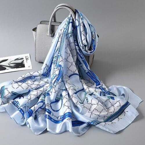 Scarf women all-match satin long large size scarfs seaside Schal sunscreen shawl travel fashion Silky Poncho Cape new arrival