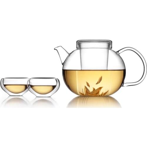 Glass tea pots drinkware Coffee & Tea Sets heat-resistant glass teapot kettle flower tea pot coffee tools holiday gift