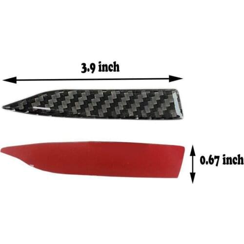 Car Rearview Mirror Protector Universal Decor Stickers Black Carbon Fiber Glossy