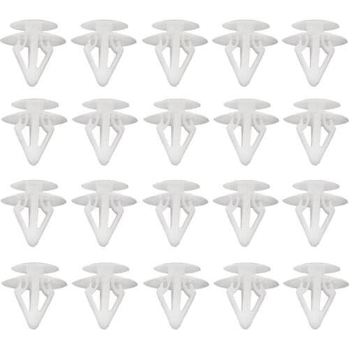 Pack Of 20 Car Door Buckle Sheeting/Interior Panels Snaps For Mazda White
