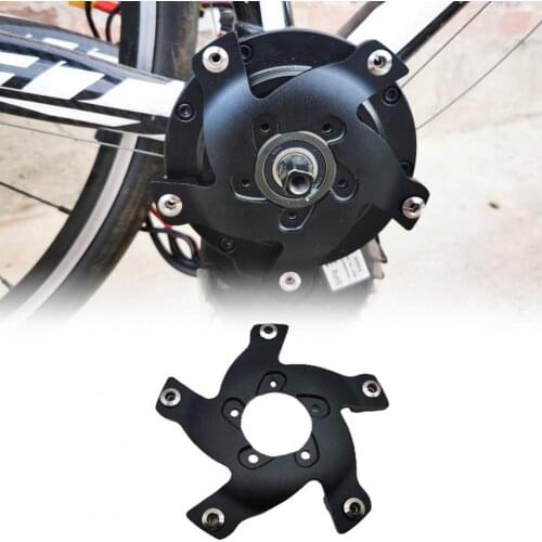 Bicycle Crank Spider Hollow Design Portable Wear-resistant High Hardness Solid Black Chain Ring Spider Replacement for Motor