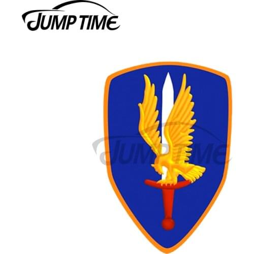 Jump Time 13 x 7.2cm For 1st AvnBde Golden Hawks Car Truck Decal Waterproof Bumper Window Military Stickers for Vehicle Truck