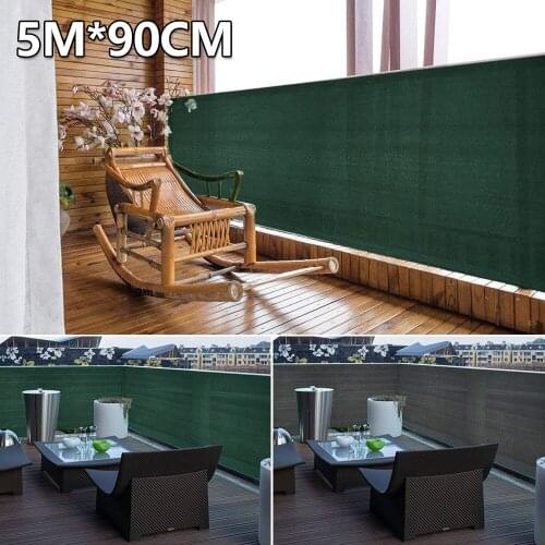 1/3/5M Balcony Privacy Screen Cover Windbreak Net Sunshade Fence Protector Weatherproof Sewing Buckle Outdoor Wind Sunshade Net