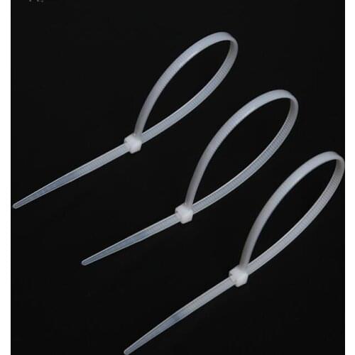 100pcs 3*60/80/100/120/150/200mm Network Wire Nylon Plastic Self-locking Cable Zip Tie