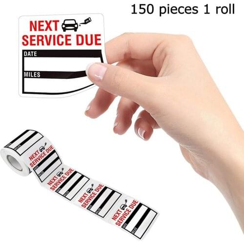 Oil Change Service Reminder Stickers Windo Lite 1 Roll 150PCS 100% Brand New