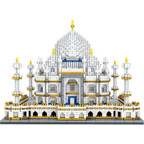 Taj Mahal Architecture 4 sets mini Blocks Diamond India city Bangladesh Mausoleum WanGe model Building bricks Mmy oh mying toys