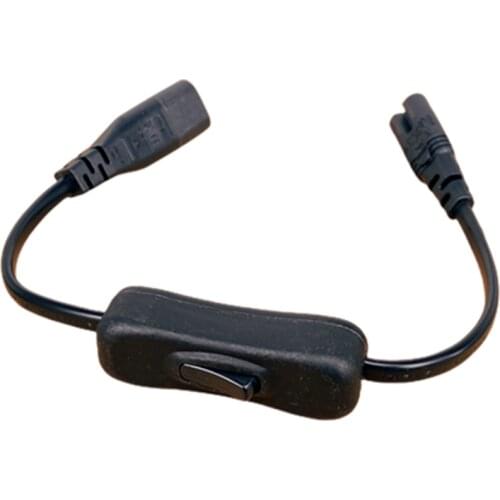 "8" Figure C7 Power Cable with Switch,IEC 320 C8 to C7 Extension Cord with On/Off ,C7 Power Lead cables switch Short Wires