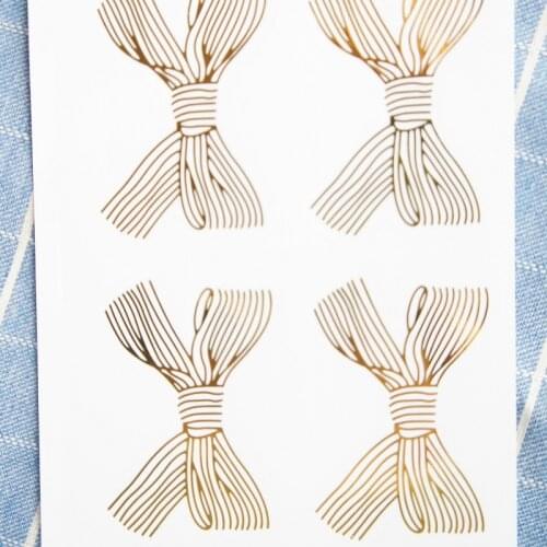 Nice 90pcs(15 sheets paper0 gold bow design Stickers as Scrapbooking Tags Labels DIY Gift birthday Christmas PARTY use