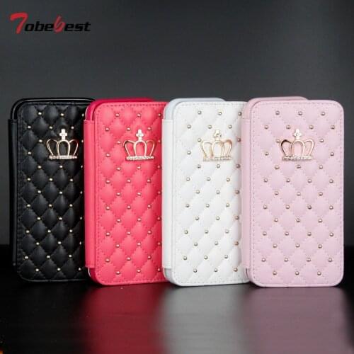 Diamond Glitter Crown Leather Case For Samsung Galaxy J330 J530 J730 J4 J6 A8 Plus A6 A7 2018 A750 Filp Wallet Phone Bag Cover