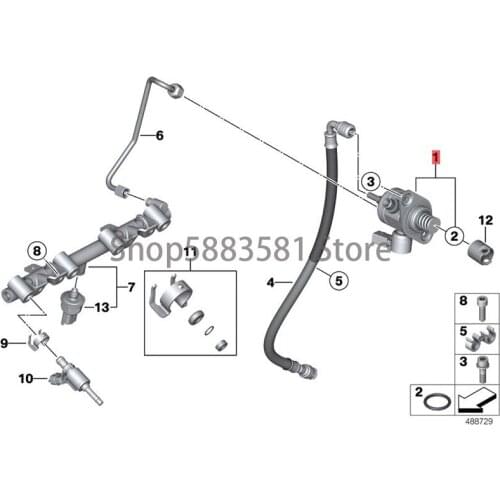 CAR high pressure fuel pump bm wF20 116I F20 118I F20 114I fuel injector injector nozzle engine injection valve assembly