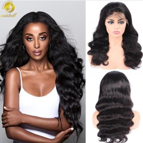 Mishell Lace Frontal Wig Brazilian Body Wave Wig 180% Brazilian Body Wave Lace Frontal Wig With Baby Hair Frontal Wig