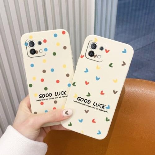 Thin Luck Love Pattern Phone Case For Xiaomi Mi 11 10T 10 lite 9T Note 10 Redmi Note 9 9T 8 8Pro 7 7Pro 9 9A K30 K20 Cover